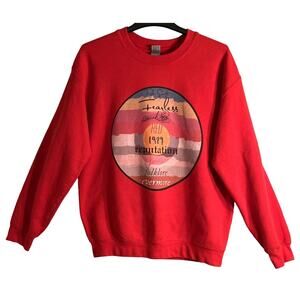 Taylor Swift Themed Sweatshirt Size Medium Red Long Sleeve Pullover Graphic